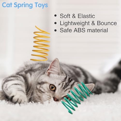 48PCS 12Colors Cat Spring Toys for Indoor Cats
