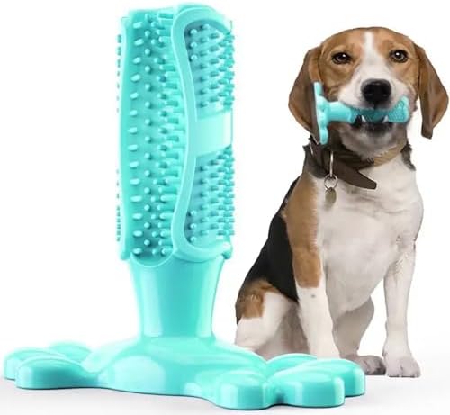 Chew Toy for Dog Toothbrush Stick Dog Toys for Aggressive Chewers Interactive Toys Treats Tough Toy to Keep Them Busy Chew for Small Dogs (Blue, M)