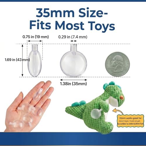 Premium Dog Squeaker Replacement 24 Pack – Squeakers for Dog Toys, 35mm Sizes, DIY Pet Toy Repair Insert, Replacement Squeaky Noise Maker