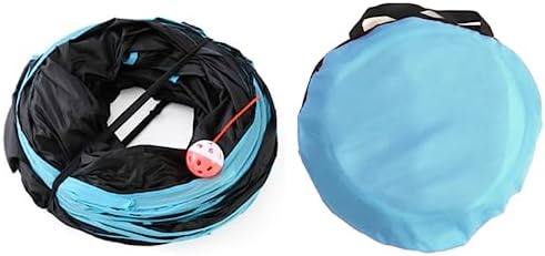 Cat Tunnel,3 Way Large Collapsible Tunnels Tube Upgrade with 4 Peek Hole,S-Shaped Maze House Play Toy Interactive Cat Toy for Cat Kitten Kitty Rabbit