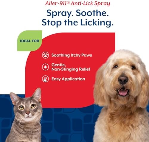 NaturVet Aller-911 Anti-Lick Paw Spray for Dogs & Cats - 8 fl oz