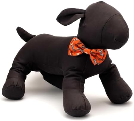 THE WORTHY DOG Fall Patterns Pet Bow Ties for Dogs & Cats, Halloween Bones