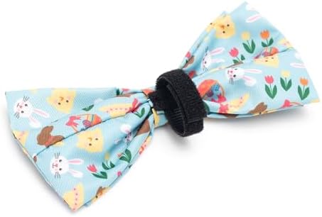 THE WORTHY DOG Spring Patterns Pet Bow Ties for Dogs & Cats, Hoppy Easter
