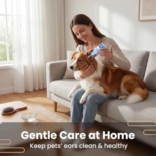 Dog Ear Cleaner for Dogs & Cats – Gentle Ear Care Solution – Helps Reduce Wax & Debris – 60ml (2 fl oz) – Yami&Me