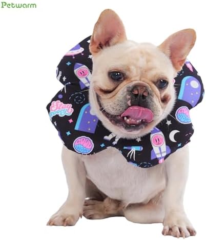PetWarm Dog Recovery Collar, Recovery Collar, Purple Cosmic Print, L