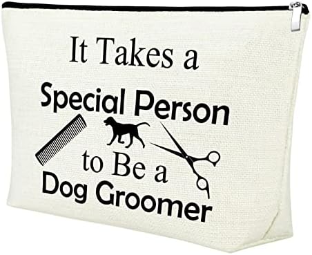 Mxrymvu Dog Groomer Gifts Makeup Bag Dog Groomer Themed Gifts Pet Hair Stylist Appreciation Cosmetic Bag Christmas Thanksgiving Birthday Present for Hairdresser Travel Pouch