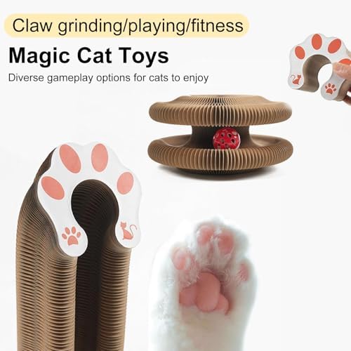 2PCS Kitty Curls Cat Toy,Cat Scratcher for Grinding Claw Cardboard Cat Toys