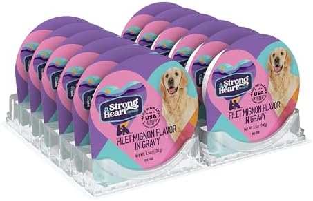 A Strong Heart Filet Mignon Flavor Dog Food Cups in Gravy, 3.5oz, 12-Pk