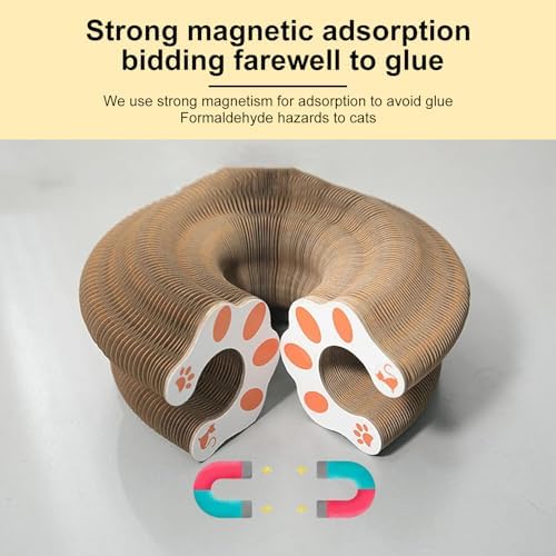 2PCS Kitty Curls Cat Toy,Cat Scratcher for Grinding Claw Cardboard Cat Toys