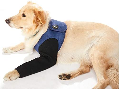 Coodeo Dog Recovery Suit, Cone Collar Alternative, Abrasion Resistant Dog Recovery Sleeve, Washable 2.5mm Thick and Waterproof, Pet Wounds Prevent Licking, Bite, Keep Dry（Blue，2XS