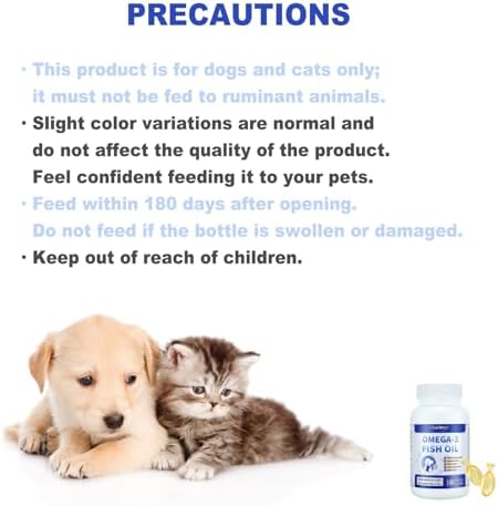 MARIMER Omega-3 Fish Oil for Dogs & Cats, Snip Tips Softgels, 180 Count