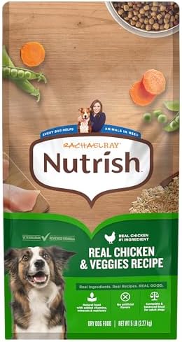 Nutrish Adult Dry Dog Food, Chicken & Veggies, 5 lb. Bag (Rachael Ray)