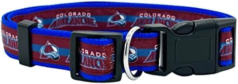 NHL Colorado Avalanche Collar for Dogs & Cats, Large. - Adjustable, Cute & Stylish! The Ultimate Hockey Fan Collar!