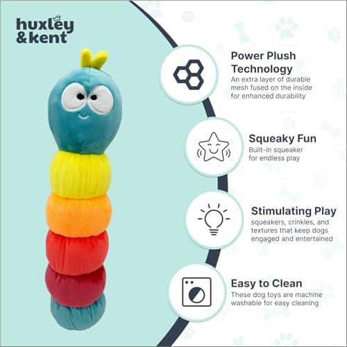 Huxley & Kent Fetchies Plush Dog Toy, Caterpillar, Large