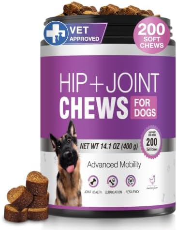 Hip and Joint Supplement for Dogs 200ct, Glucosamine Chondroitin for Dogs