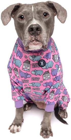 Pittie Clothing Pit Bull Dog Pajamas – Full Coverage Dog Onesie, Soft Pajama Outfit for Medium, Large, XL & XXL Breeds