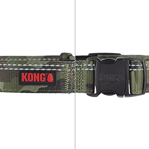 KONG Max HD Ultra Durable Neoprene Padded Dog Collar (Large, Camo)