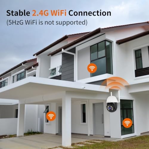 VSTARCAM 3MP Wired Security Camera Outdoor, 0.8 Inch 2.4G WiFi PTZ Dome Home Surveillance Camera with Motion Detection, 2-Way Audio, Color Night Vision, Weatherproof 01