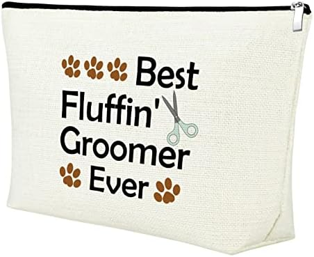 Mxrymvu Dog Groomer Gift for Women Makeup Bag Pet Grooming Gift Appreciation Cosmetic Bags for Dog Groomer Pet Hairdresser Hair Stylist Women Thank You Makeup Travel Bag Christmas Birthday Present