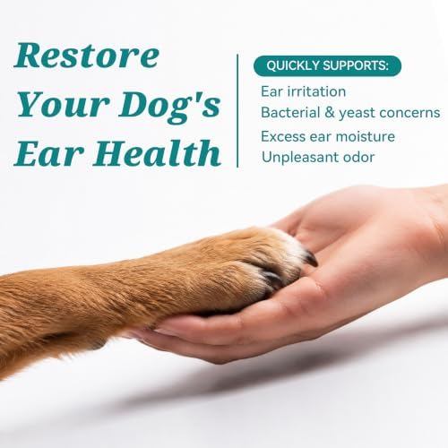Dog Ear Infection Relief for Dogs, Helps Soothe Itching, Redness & Irritation, Supports Dogs with Otitis Externa & Yeast-Related Ear Discomfort, Promotes Healthy Ear Condition, 1.01 fl oz (30 mL)
