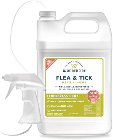 Wondercide - Flea Tick & Mosquito Spray for Pets & Home - Lemongrass 128 oz