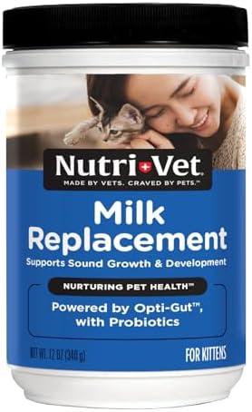 Nutri-Vet Kitten Milk Replacer, Milk Replacer for Kittens, 12oz