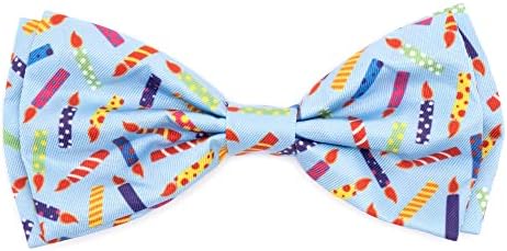 THE WORTHY DOG Everyday Patterned Pet Bow Ties for Dogs & Cats, Birthday