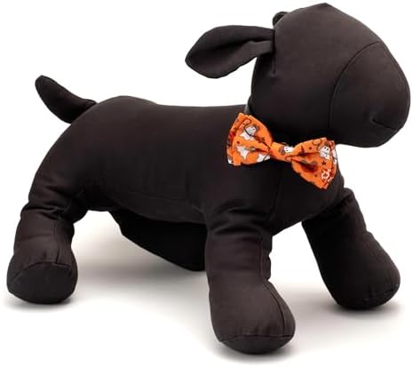 THE WORTHY DOG Halloween Patterns Pet Bow Ties for Dogs & Cats, Howdyween