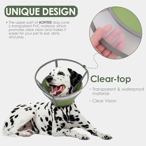 AOFITEE Dog Cone Collar, Soft Cone for Dogs to Stop Licking