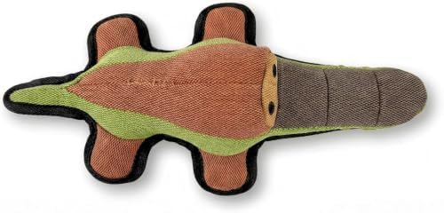 Selly's Den Durable Crocodile Dog Toy with Squeaker, 3 Layer Tough Chew Toy, Reinforced Fabric, 11.5 Inches, Interactive Pet Toy for All Breeds (Crocodile)