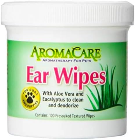 Cleansing Wipes for Dogs and Puppies 100 Presoaked Textured Wipes per Cansister (Ear Wipes)
