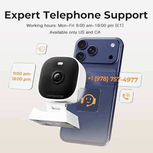 2K Cameras for Home Security,Indoor/Outdoor for Baby/Elder/Pet Monitoring with Phone app,Plug&Play,Color Night Vision,2-Way Audio 24/7 Recording,Support 128G Card ( Not Included),4 pcs,6.56ft Wire