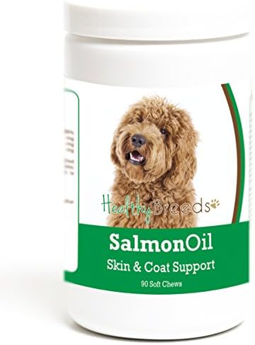 Healthy Breeds Labradoodle Salmon Oil Soft Chews 90 Count, Brown
