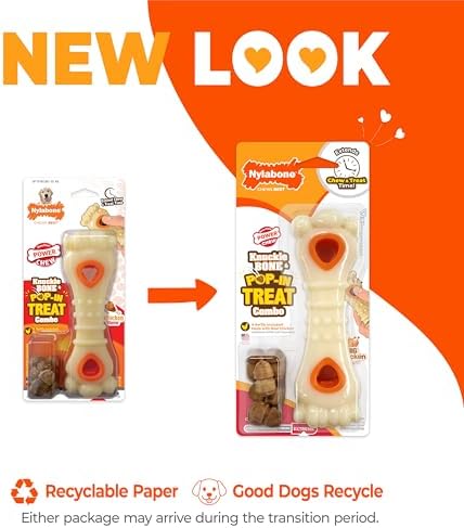 Nylabone Power Chew Knuckle Bone & Pop-In Dog Treat Toy, Large