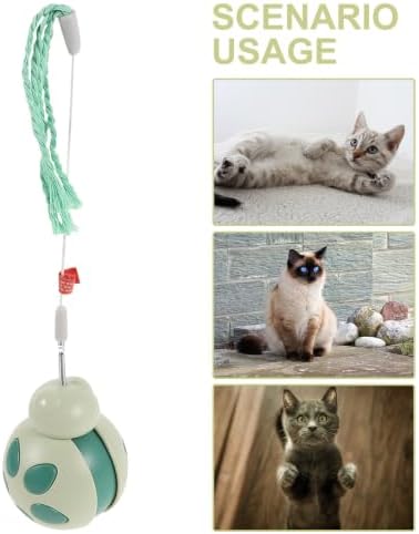 Abaodam Interactive Cat Treat Dispenser with Adorable Beetle Appearance, Plastic Material, Wobble Tumbler Design for Indoor and Outdoor Use, for Engaging Cats and Encouraging Play