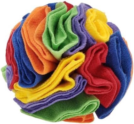 Snuffle Ball for Dogs, Interactive Dog Toys, Rainbow, Medium