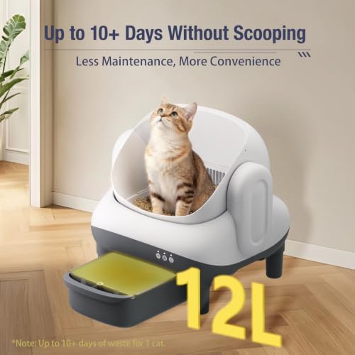 Automatic Self-Cleaning Cat Litter Box for Multi Cat,Triple Safety,Quiet