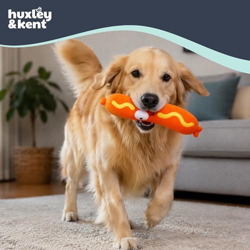 Huxley & Kent Fetchies Plush Dog Toy, Sammy Sausage, Small