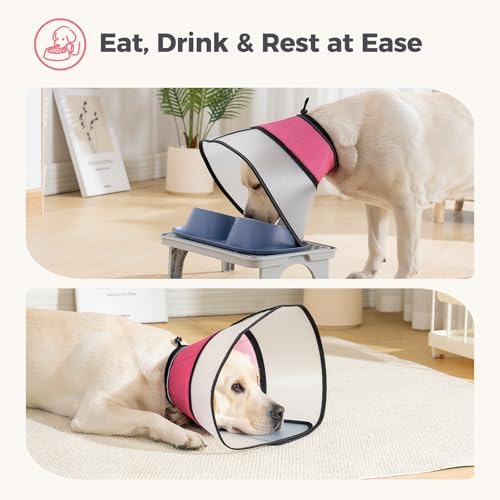 Avont Breathable Dog Recovery Cone Collar, Alternative Elizabeth Cone, XL