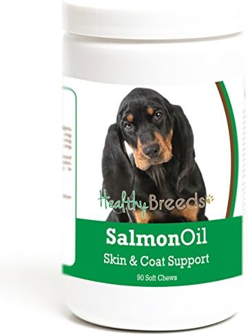 Healthy Breeds Black and Tan Coonhound Salmon Oil Soft Chews 90 Count, Brown