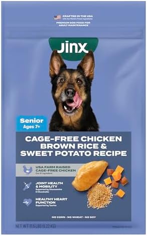 Jinx Senior Dry Dog Food - Real Chicken, Brown Rice & Sweet Potato, 11.5lb