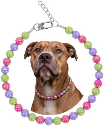 Big Pearl Dog Collar,Strong Stainless Steel Wire Rope