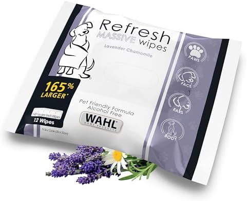 Wahl Refresh Massive Dog Wipes, Lavender Chamomile, 36 ct