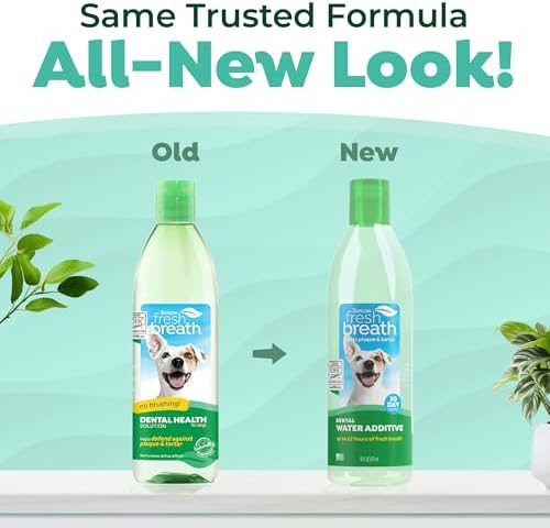 TropiClean Fresh Breath Water Additive for Dogs, Dog Breath Freshener, 16oz