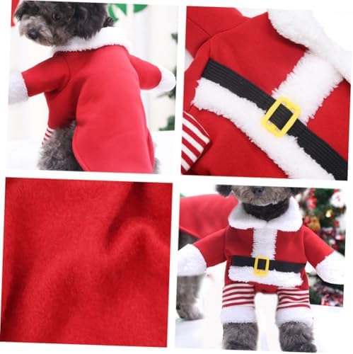 Dog Xmas Costume PET Garment Funny Eye-catching Dacron XL Set