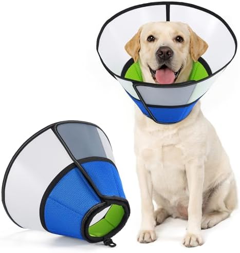 Avont Breathable Dog Recovery Cone Collar, Alternative Elizabeth Cone, S