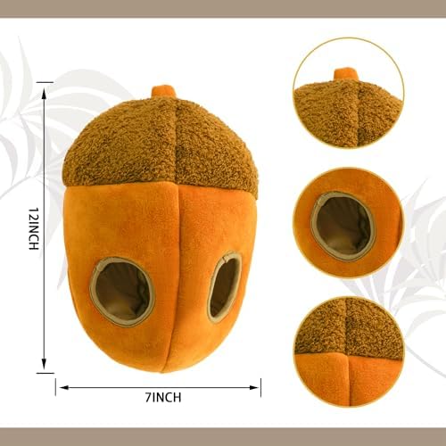 Hide A Squirrel Plush Dog Toy with Crinkle Nut, Hide and Seek Dog Toys to Keep Them Busy Pet Teeth Clean Chew Toys for Small & Medium Dogs