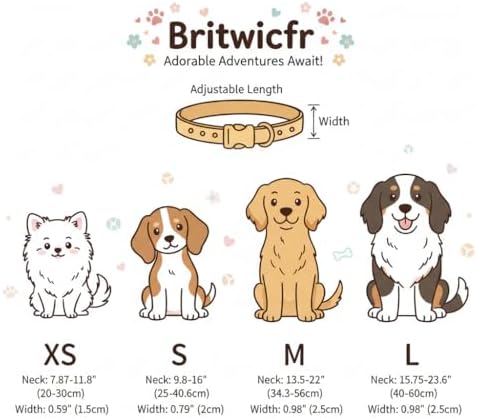 Dog Collar for Small Female Dogs - Soft Adjustable Puppy Collar with Cute Pink Red Heart Pattern, Stylish Girl Dog Collar for Daily Walking & Photo Shoots, Fits Puppies and Small Breeds