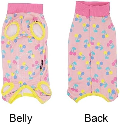 2 Packs Pet Dog Recovery Onesie Suit for Dogs Cats After Surgery,Dog Abdominal Wounds Bandages Cone E-Collar Alternative. (Pink, XXL)