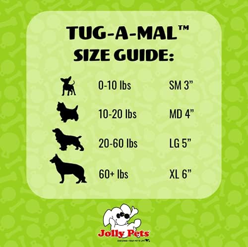 Jolly Pets Tug-A-Mal Turtle Squeaky Tug Dog Toy, Large